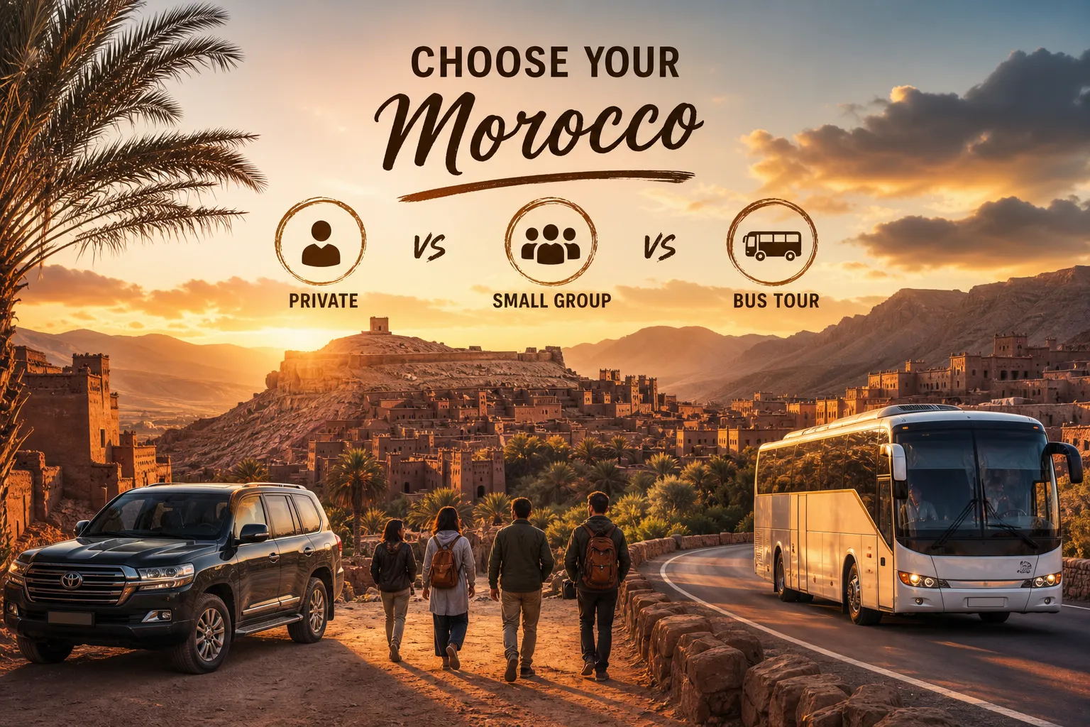 Morocco tours compared: private, small-group, or bus?