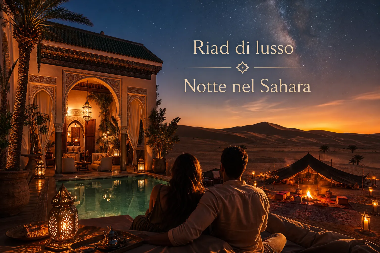 Marocco in coppia: riad di lusso e notte nel Sahara